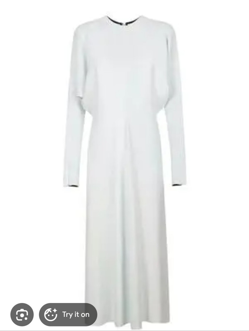 Nwt LIVIANA CONTI SILK Long Sleeve White Maxi Dress Y2K Gown Elegant Minimalist